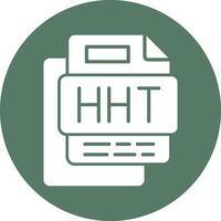 Hht File Glyph Multi Circle Icon vector