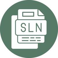 Sln File Glyph Multi Circle Icon vector