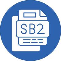 Sb2 File Glyph Multi Circle Icon vector