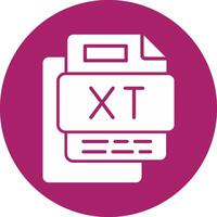 Xt File Glyph Multi Circle Icon vector