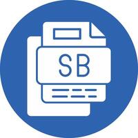 Sb File Glyph Multi Circle Icon vector