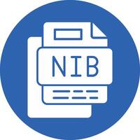 Nib File Glyph Multi Circle Icon vector