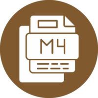 M4 File Glyph Multi Circle Icon vector