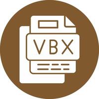 VBX File Glyph Multi Circle Icon vector