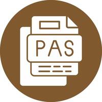 PAS File Glyph Multi Circle Icon vector