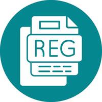 REG Fiile Glyph Multi Circle Icon vector