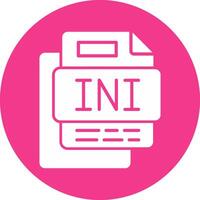 INI File Glyph Multi Circle Icon vector