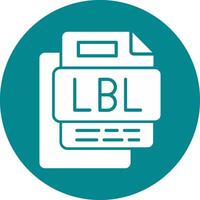 LBL File Glyph Multi Circle Icon vector