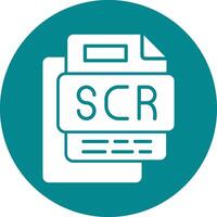 SCR File Glyph Multi Circle Icon vector