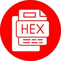 Hex File Glyph Multi Circle Icon vector
