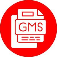 GMS File Glyph Multi Circle Icon vector