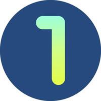 One Gradient Circle Icon vector