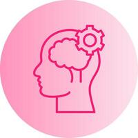 Cognitive Function Gradient Circle Icon vector