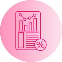 Sales Report Gradient Circle Icon vector
