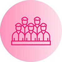 Spectators Gradient Circle Icon vector