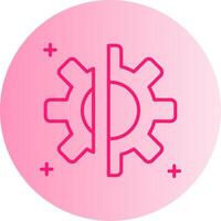 Disruption Gradient Circle Icon vector