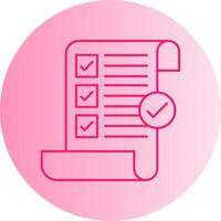 Terms and Conditions Gradient Circle Icon vector
