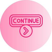 Continue Gradient Circle Icon vector