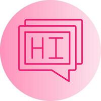 Hi Gradient Circle Icon vector