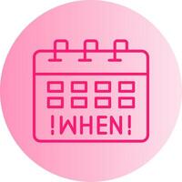 When Gradient Circle Icon vector