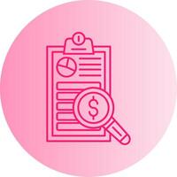 Auditing Gradient Circle Icon vector