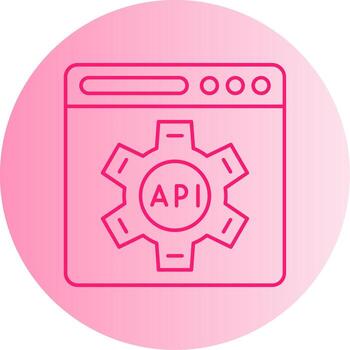 Api Gradient Circle Icon vector