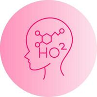 Dopamine Gradient Circle Icon vector