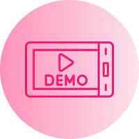 Demo Gradient Circle Icon vector