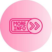 More Info Gradient Circle Icon vector