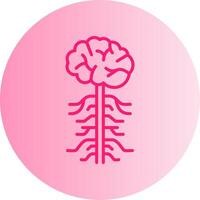 Nervous System Gradient Circle Icon vector