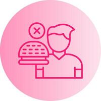 No Appetite Gradient Circle Icon vector