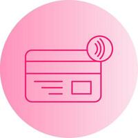 Nfc Payment Gradient Circle Icon vector