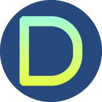 Capital D Icon vector
