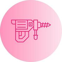 Rotary Hammer Gradient Circle Icon vector