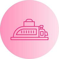 Planer Gradient Circle Icon vector