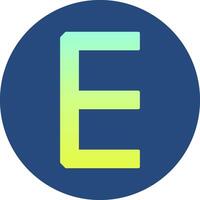 Capital E Icon vector