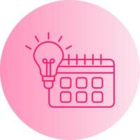 Day To Day Learning Gradient Circle Icon vector
