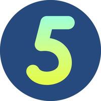 Five Gradient Circle Icon vector