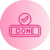 Done Gradient Circle Icon vector