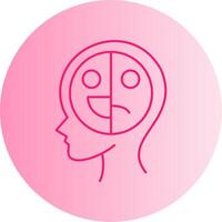 Mood Swings Gradient Circle Icon vector