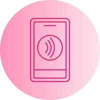 Tap To Pay Gradient Circle Icon vector