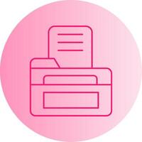 Open File Gradient Circle Icon vector