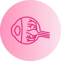 Eye Ball Gradient Circle Icon vector