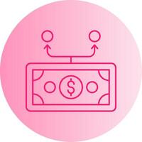 Expenses Division Gradient Circle Icon vector
