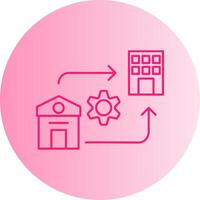 Hybrid Work Gradient Circle Icon vector
