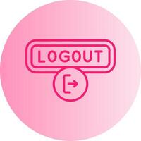 Logout Gradient Circle Icon vector