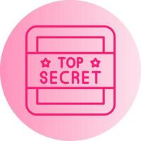 Top Secret Gradient Circle Icon vector