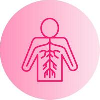 Nerves Gradient Circle Icon vector
