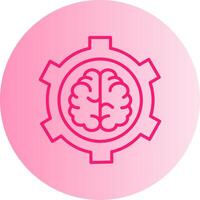 Brain Functions Gradient Circle Icon vector