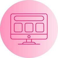 Web Template Gradient Circle Icon vector